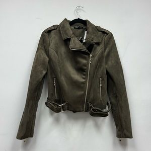 Brand new Romeo Juliet suede olive green jacket